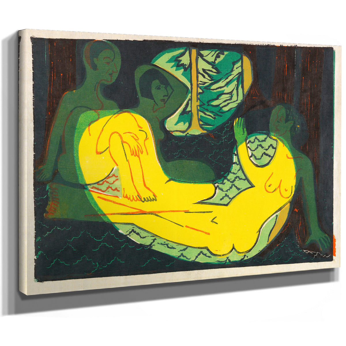 Drei Akte Im Walde 1933 By Ernst Ludwig Kirchner