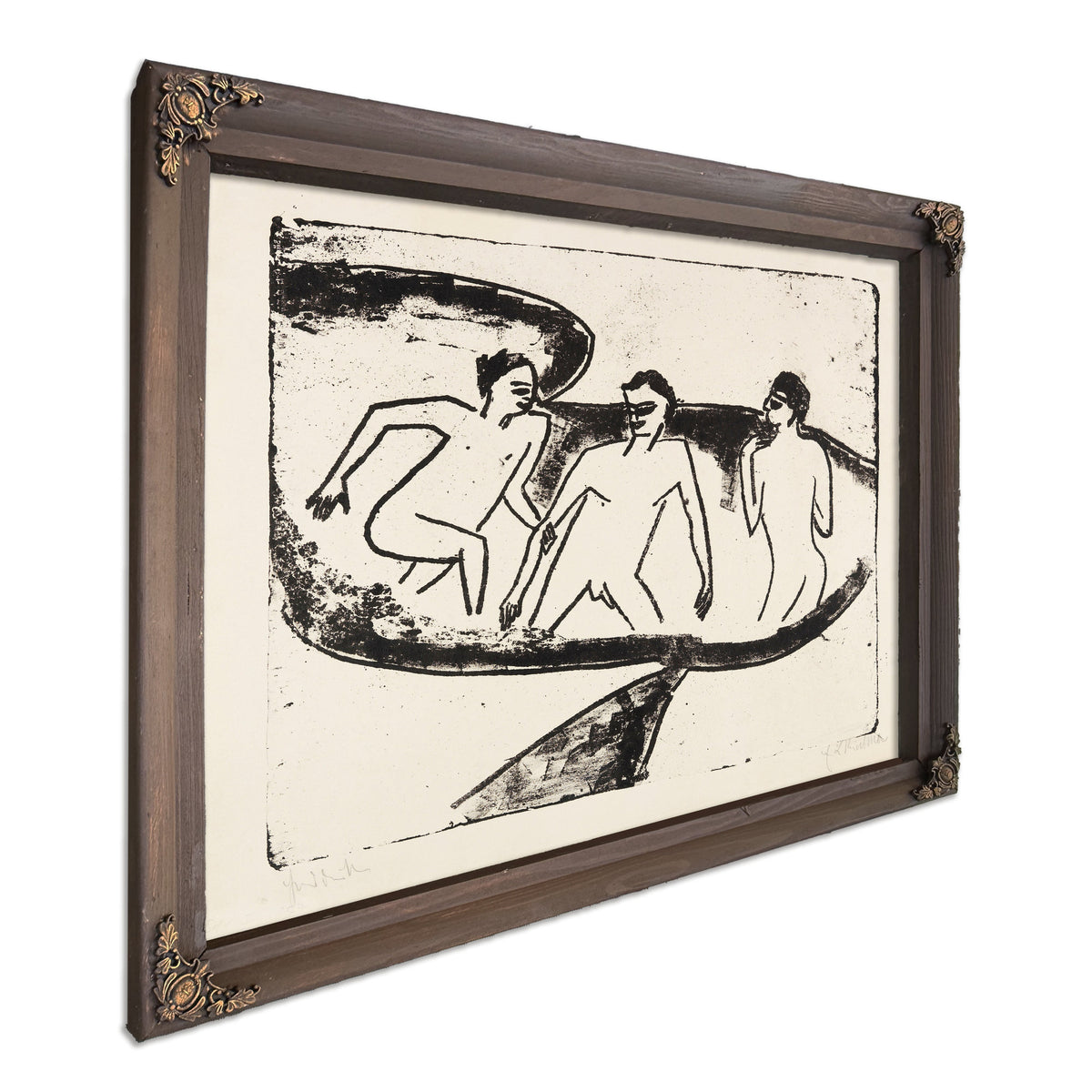 Drei Akte Im Wasser Moritzburg 1910 By Ernst Ludwig Kirchner