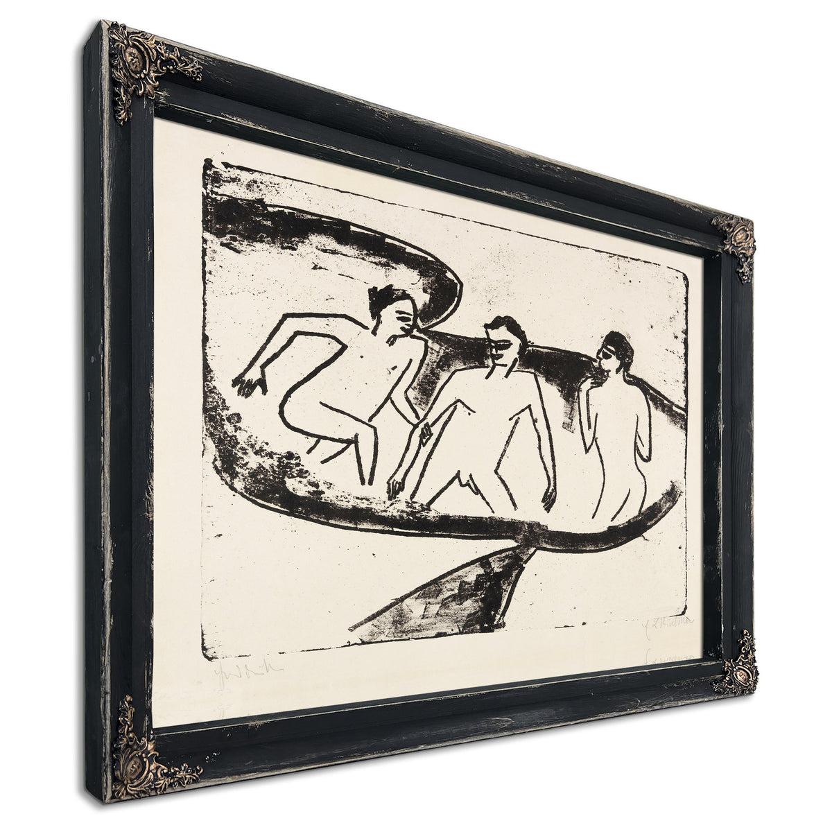 Drei Akte Im Wasser Moritzburg 1910 By Ernst Ludwig Kirchner