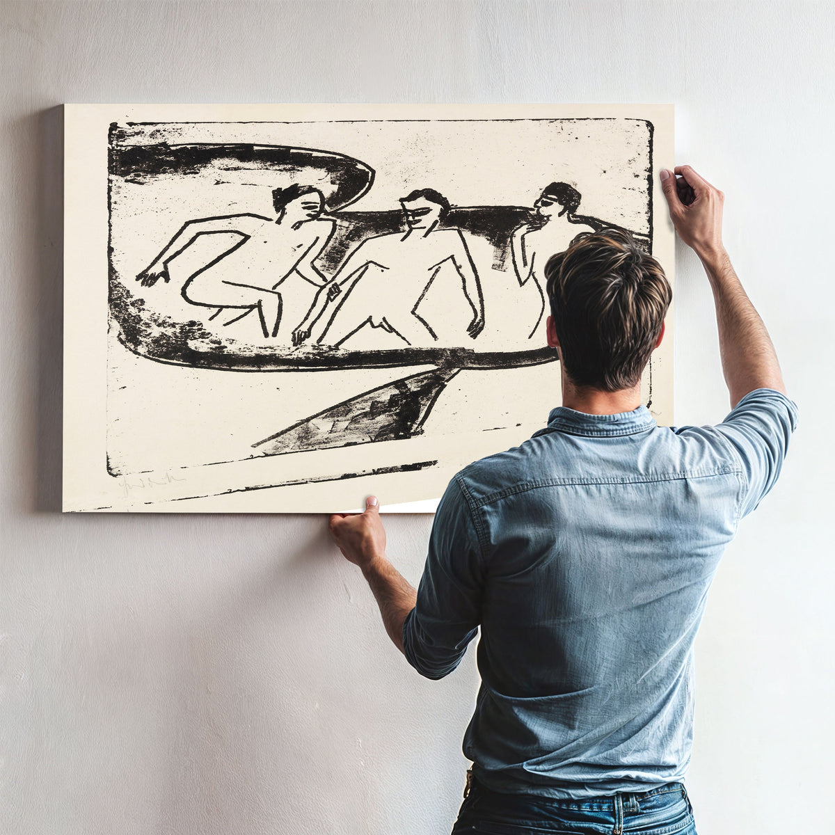 Drei Akte Im Wasser Moritzburg 1910 By Ernst Ludwig Kirchner