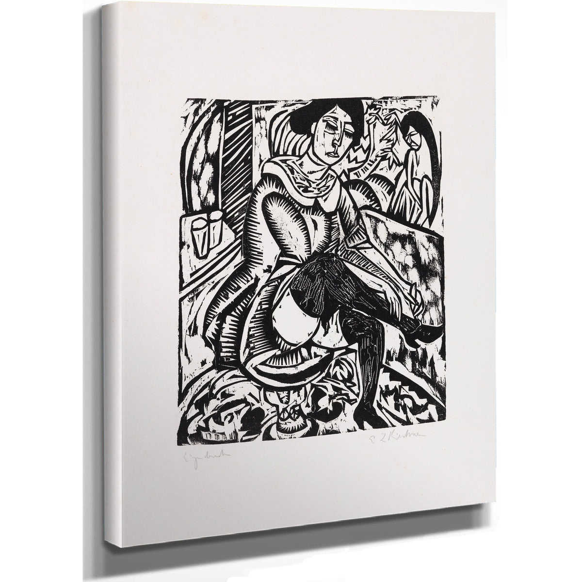 Frau Schuh Zuknopfend 1912 By Ernst Ludwig Kirchner