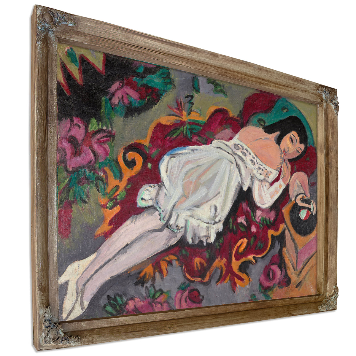 Girl White Chemise 1914 By Ernst Ludwig Kirchner