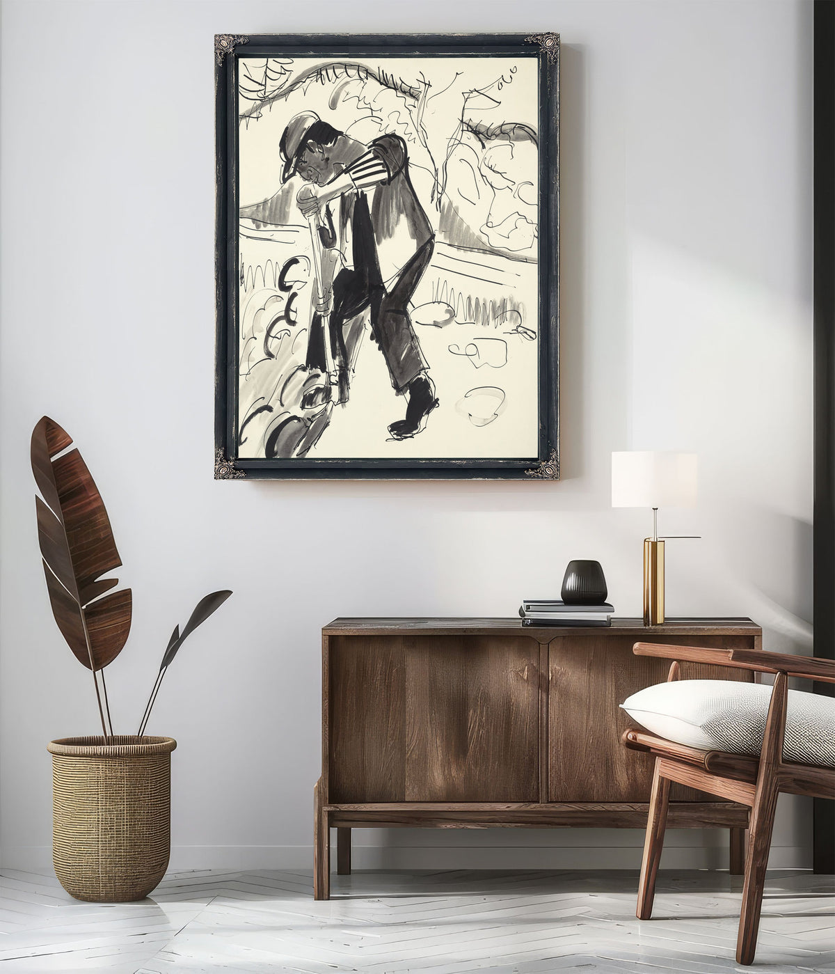 Grabender Bauer Digging Peasant Circa By Ernst Ludwig Kirchner