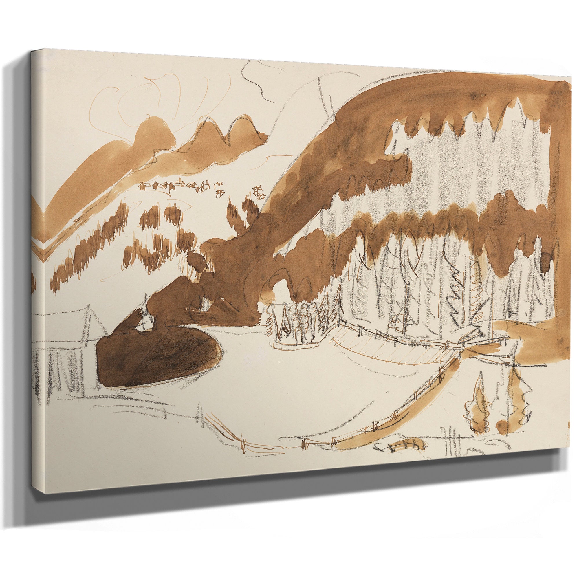 Landschaft Bei Davos Berglandschaft Im By Ernst Ludwig Kirchner