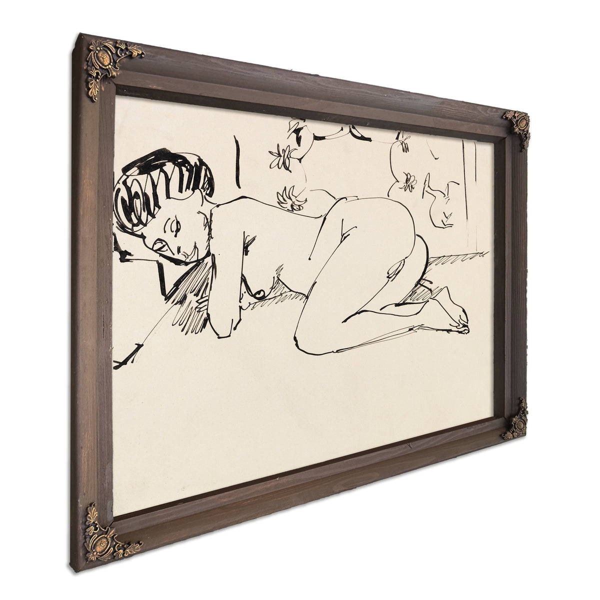 Liegender Madchenakt Akt Vor By Ernst Ludwig Kirchner