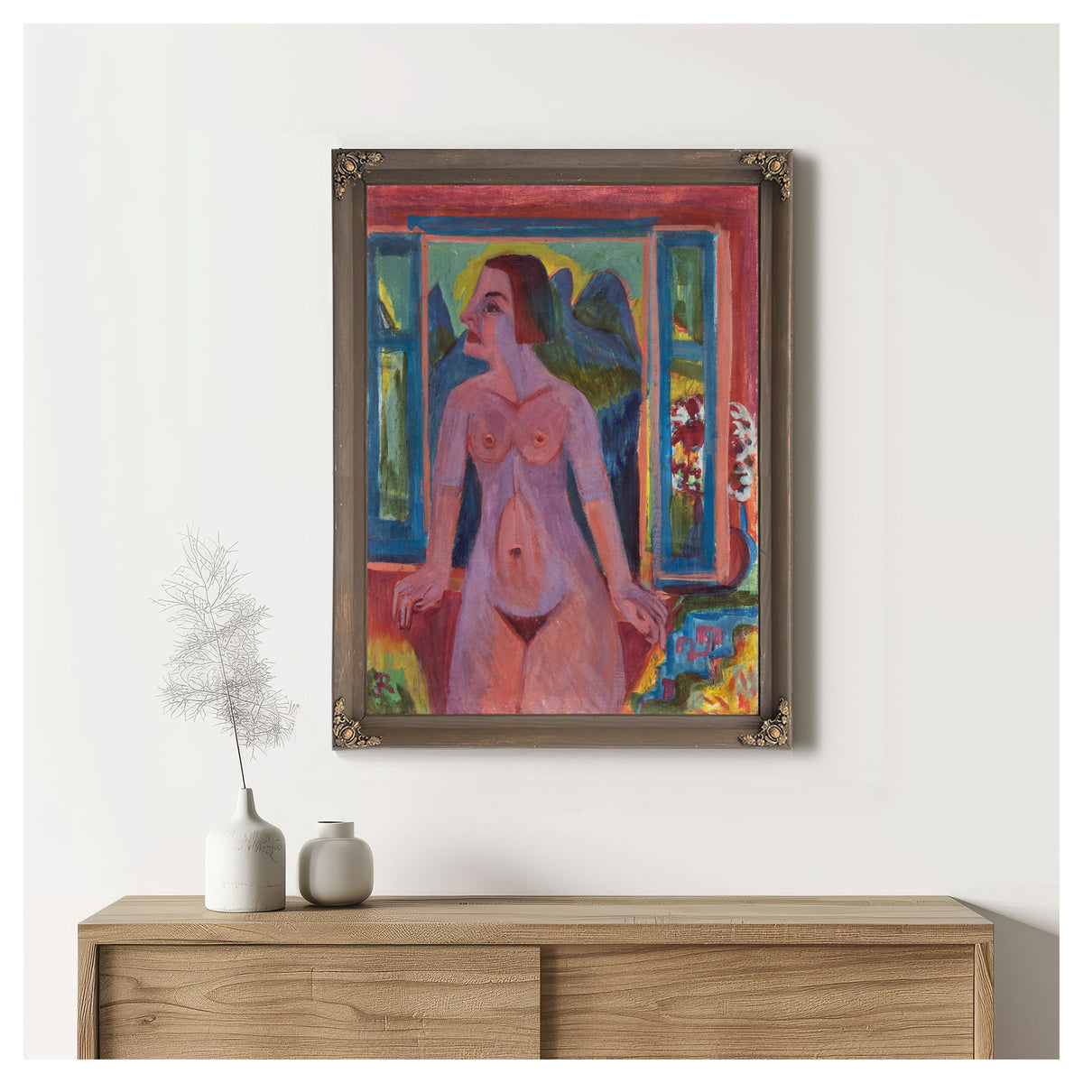 Nude Woman Window 1922 1923 By Ernst Ludwig Kirchner