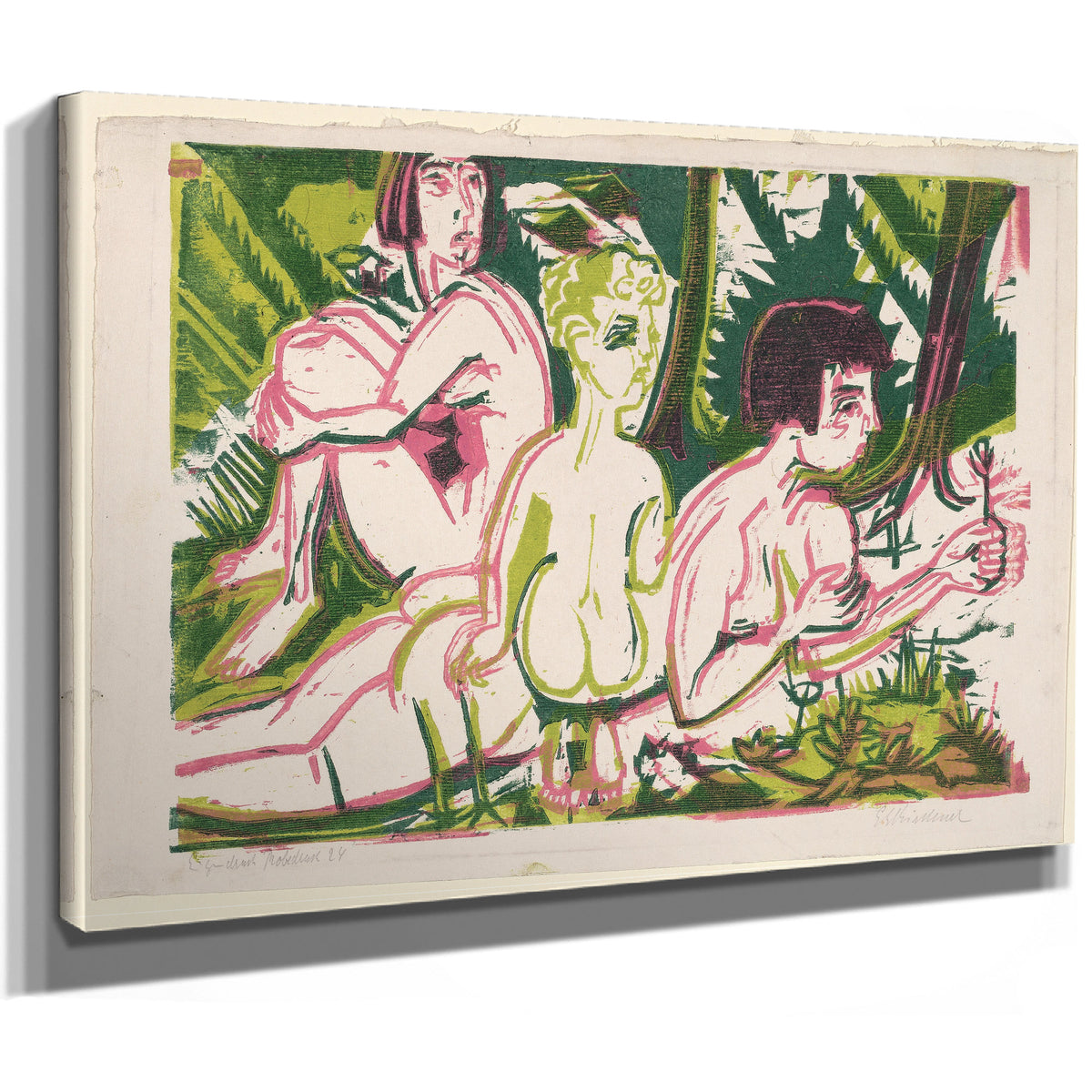 Nude Women a Child the Forest 1925 By Ernst Ludwig Kirchner
