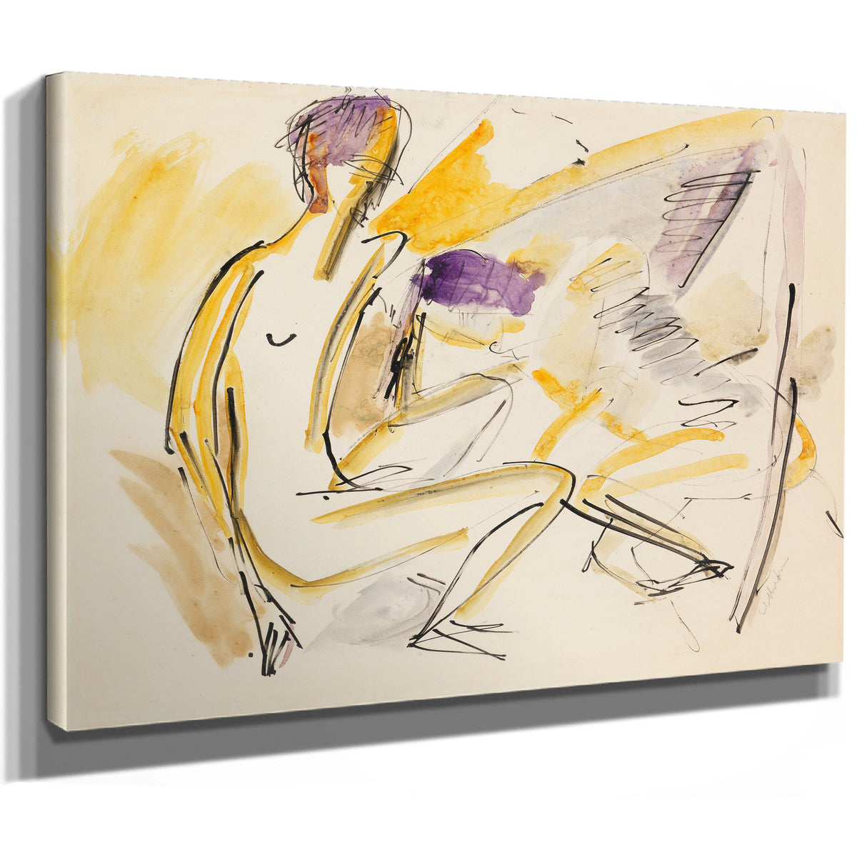 Sitzender Und Liegender Akt Am Strand By Ernst Ludwig Kirchner