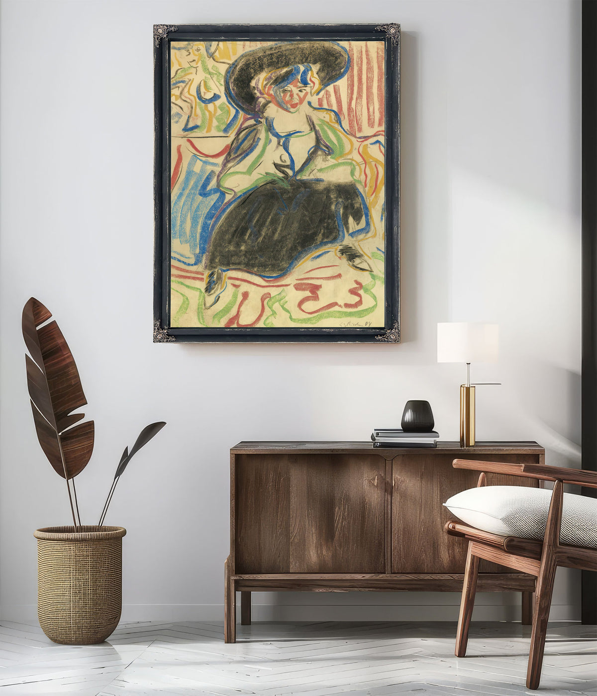 Sitzendes Madchen Mit Hut Seated Girl By Ernst Ludwig Kirchner