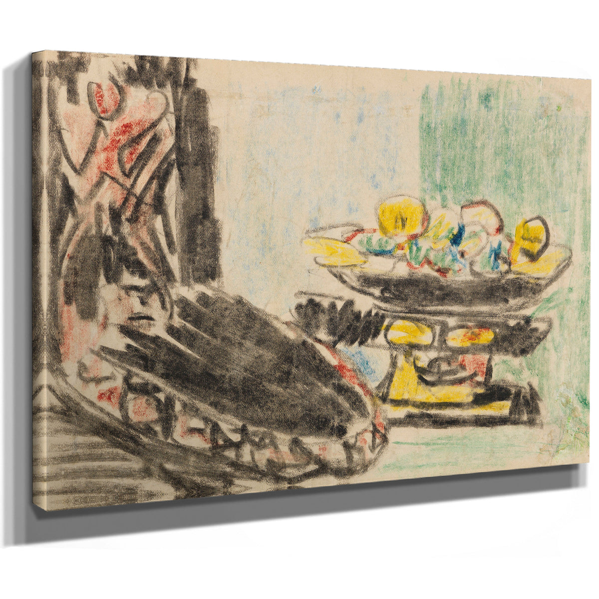 Stillleben Neben Geschnitztem Stuhl By Ernst Ludwig Kirchner