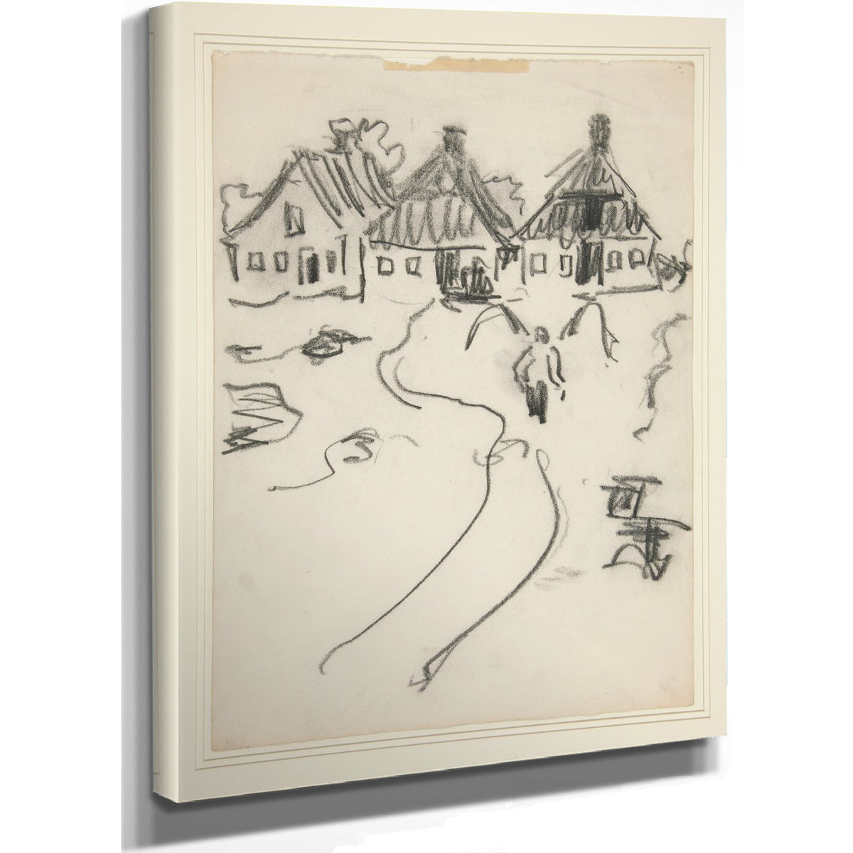 Three Houses Early 20th Century By Ernst Ludwig Kirchner
