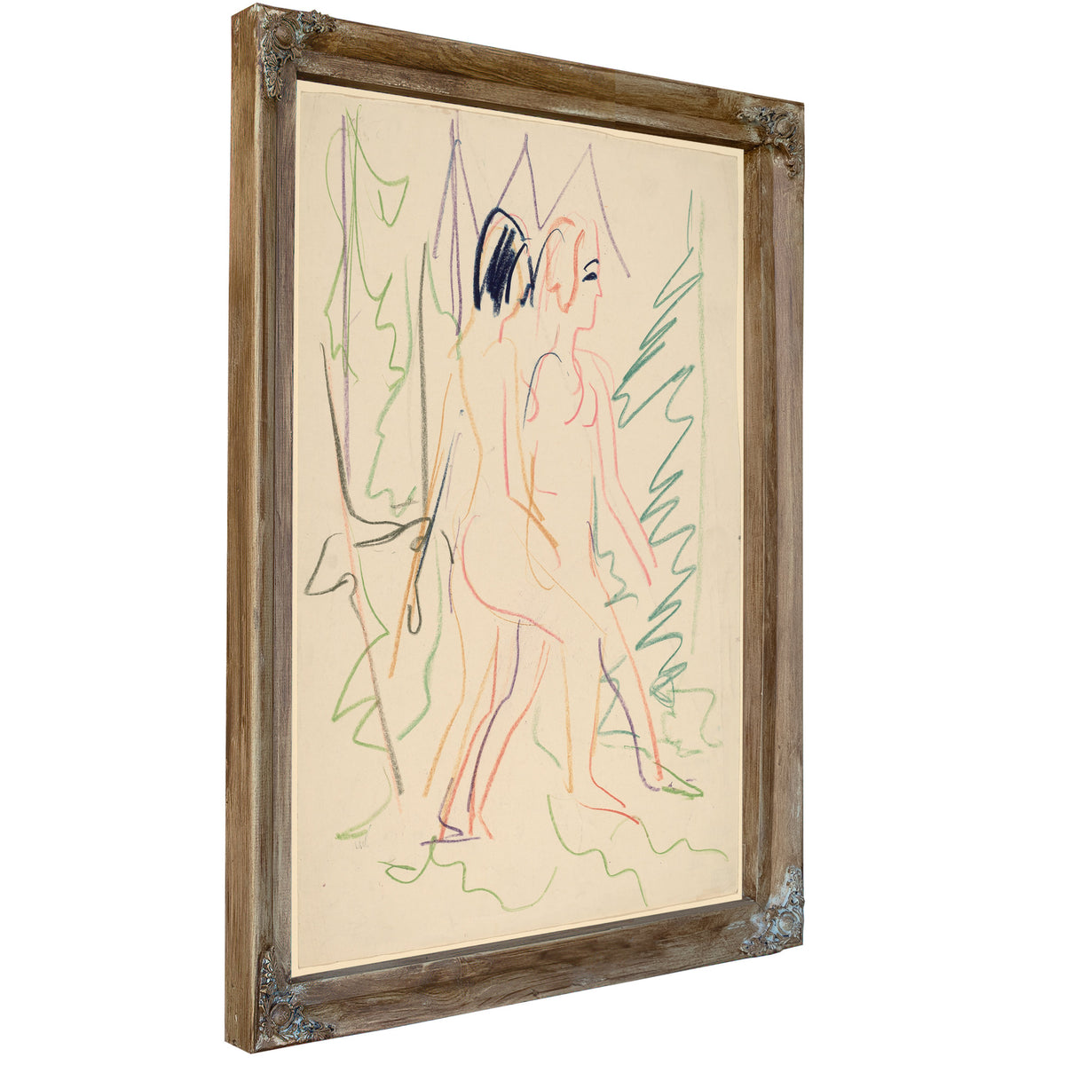 Two Nudes a Forest 1925 By Ernst Ludwig Kirchner