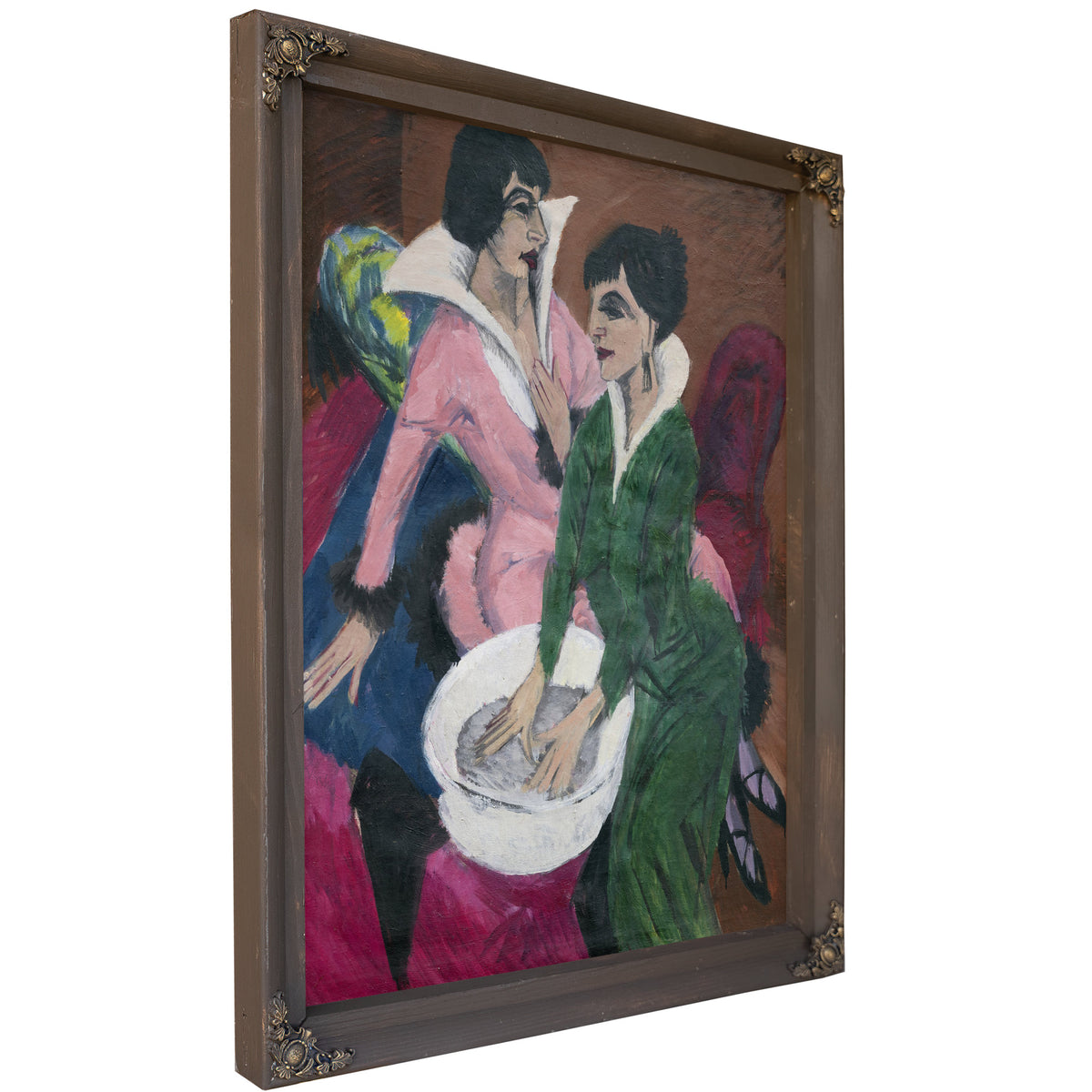 Two Women a Sink Sisters 1913 By Ernst Ludwig Kirchner