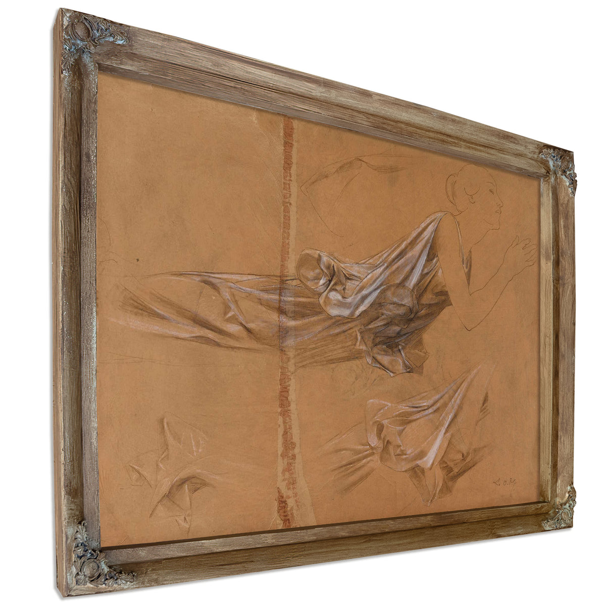 Etude De Femme Drapee Et Etude De La Draperie by Luc Olivier Merson