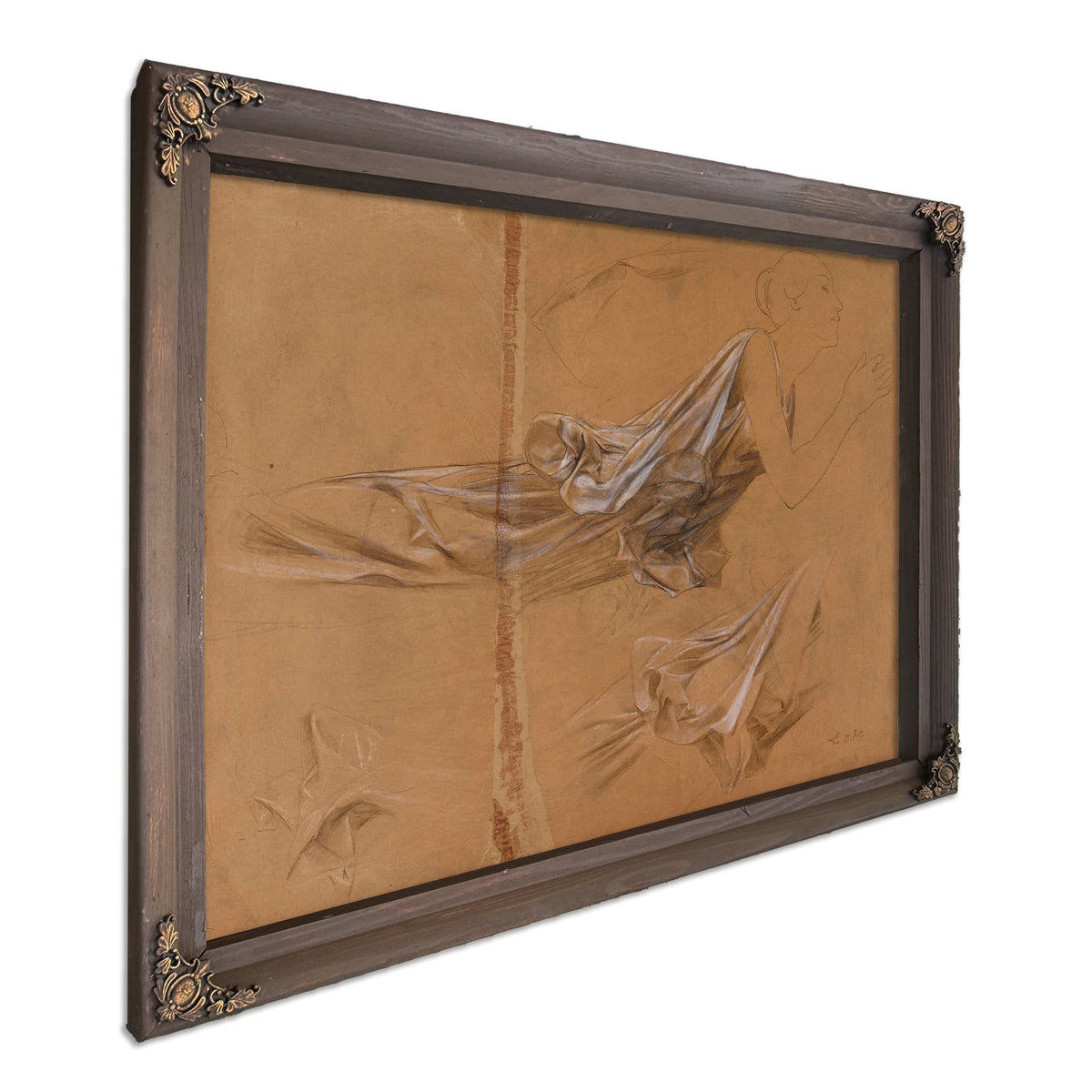 Etude De Femme Drapee Et Etude De La Draperie by Luc Olivier Merson