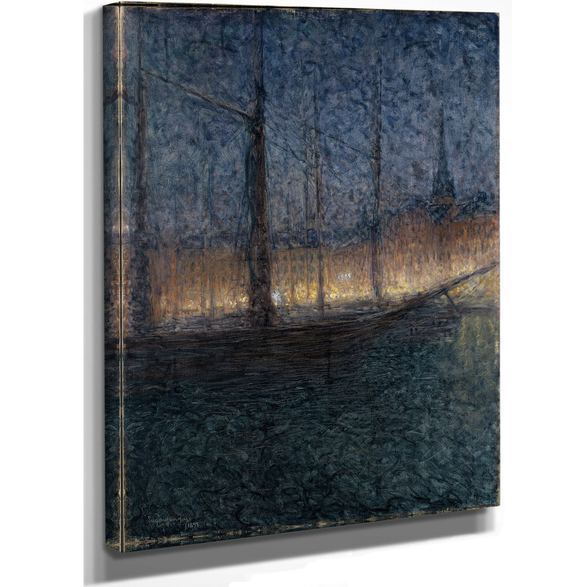 Evening Kornhamnstorg Stockholm 1897 By Eugene Jansson