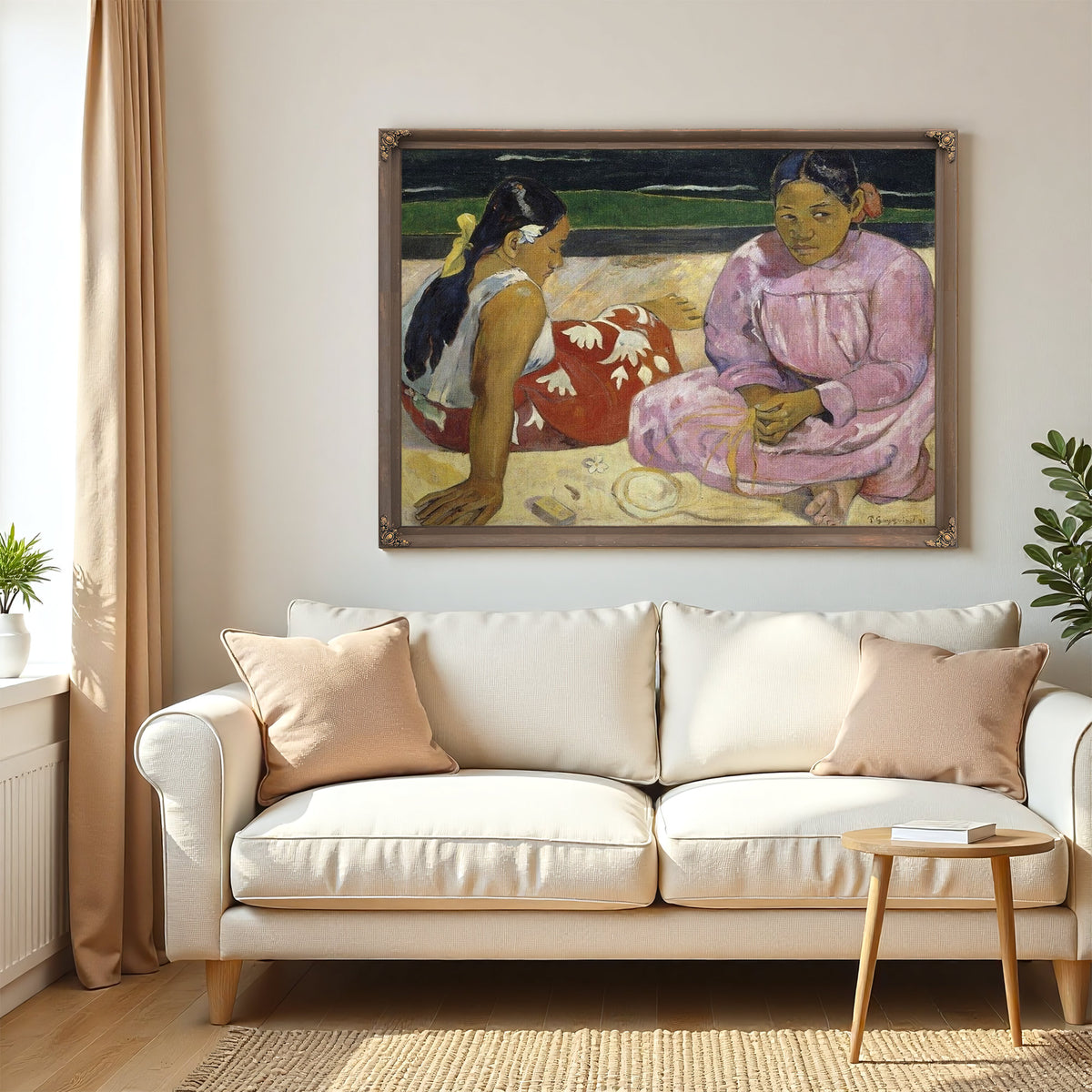 Femmes De Tahiti Ou Sur La Plage By Paul Gauguin