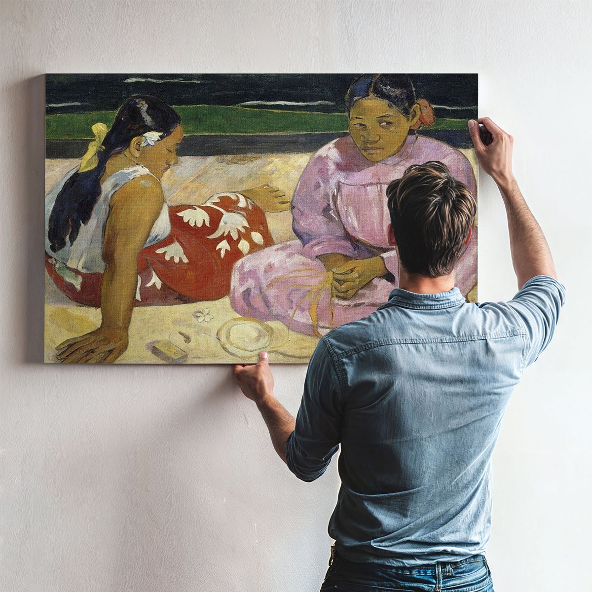 Femmes De Tahiti Ou Sur La Plage By Paul Gauguin