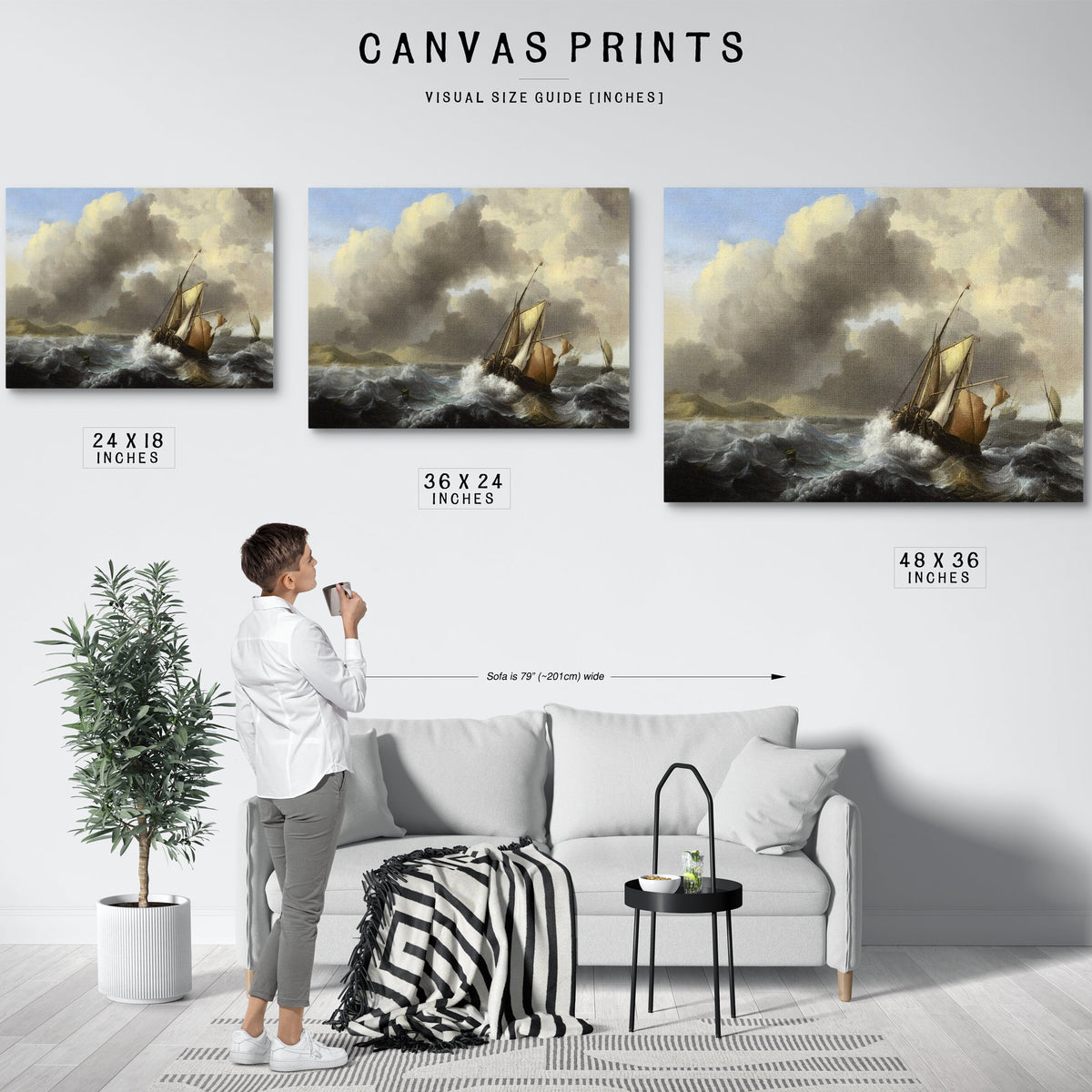 Fishing Vessels Offshore In A Heavy Sea By Ludolf Backhuysen I