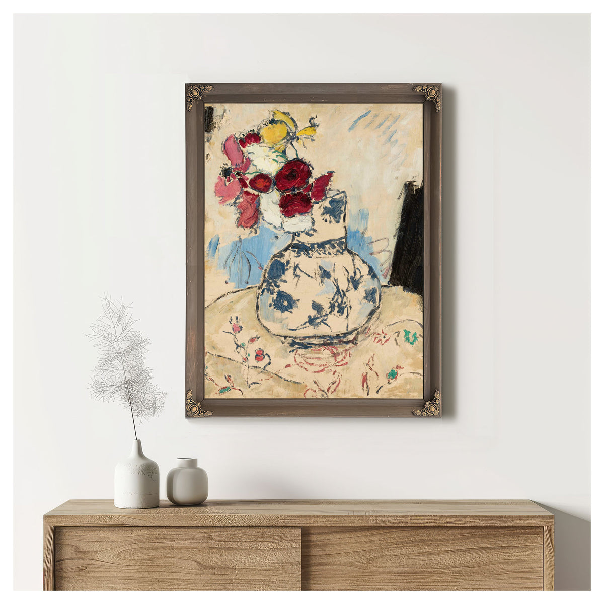 Flowers In A Flower Vase by Tadeusz Makowski