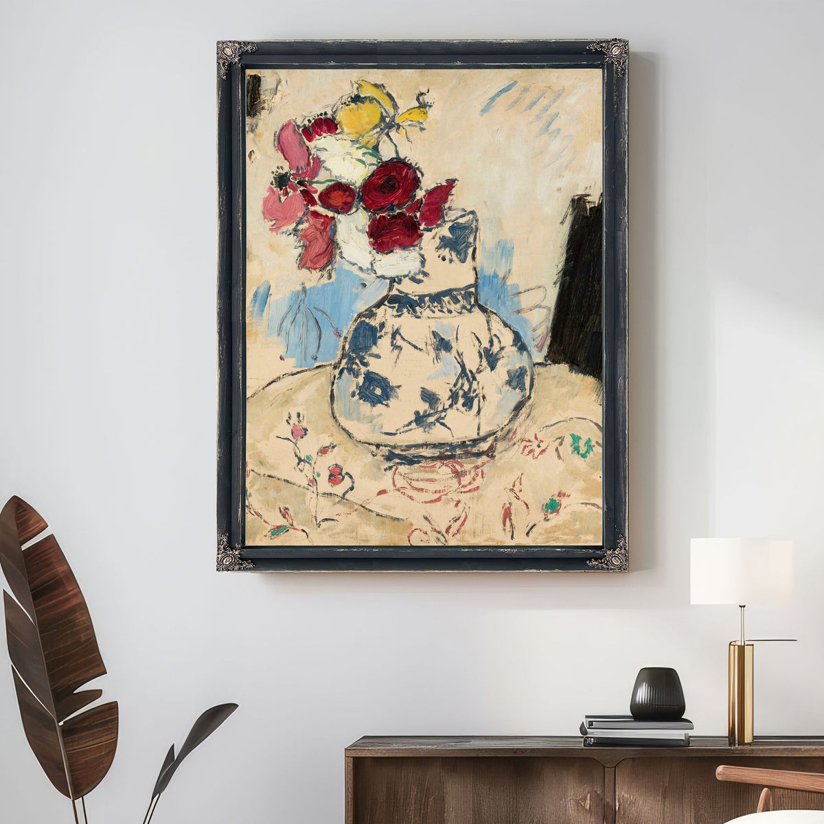Flowers In A Flower Vase by Tadeusz Makowski