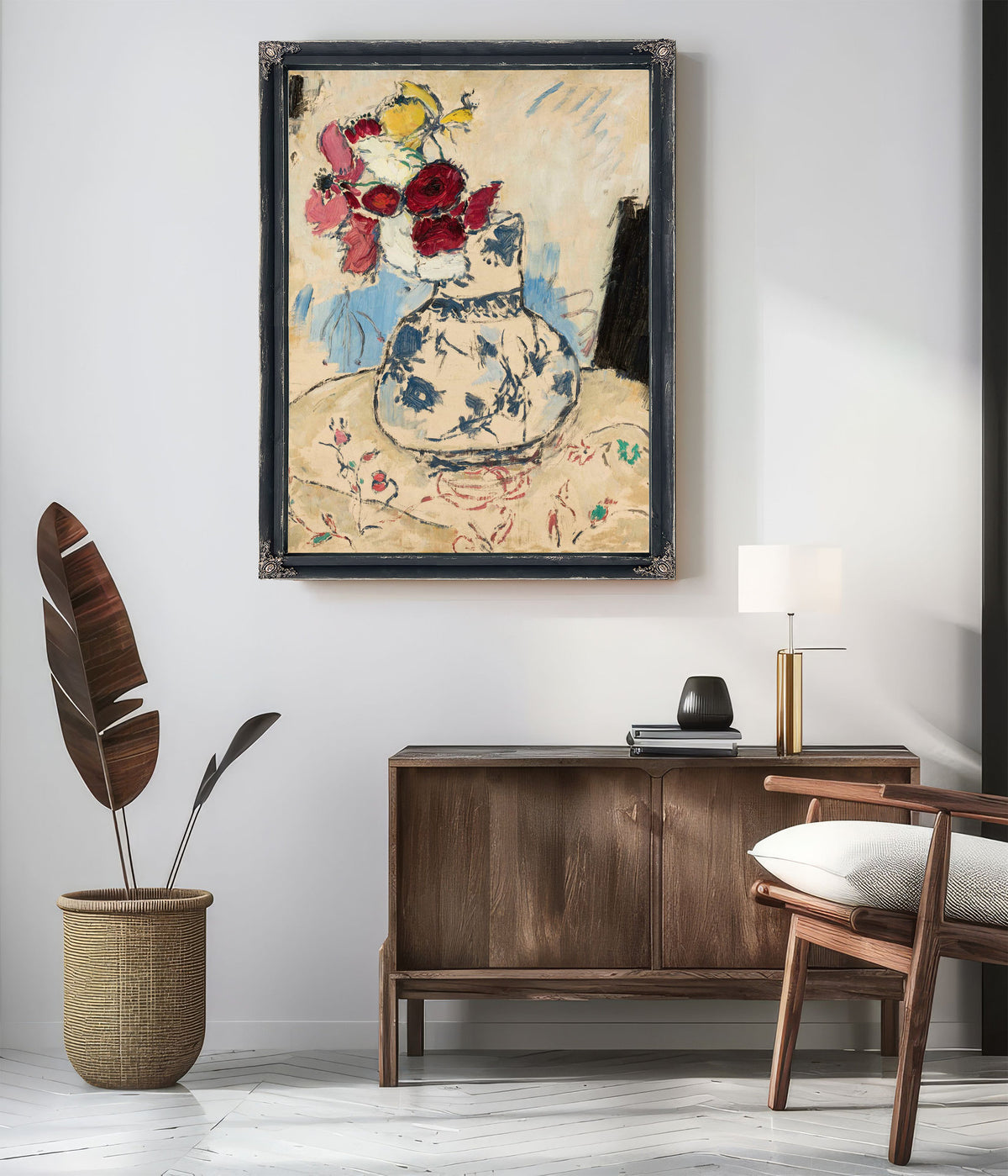 Flowers In A Flower Vase by Tadeusz Makowski