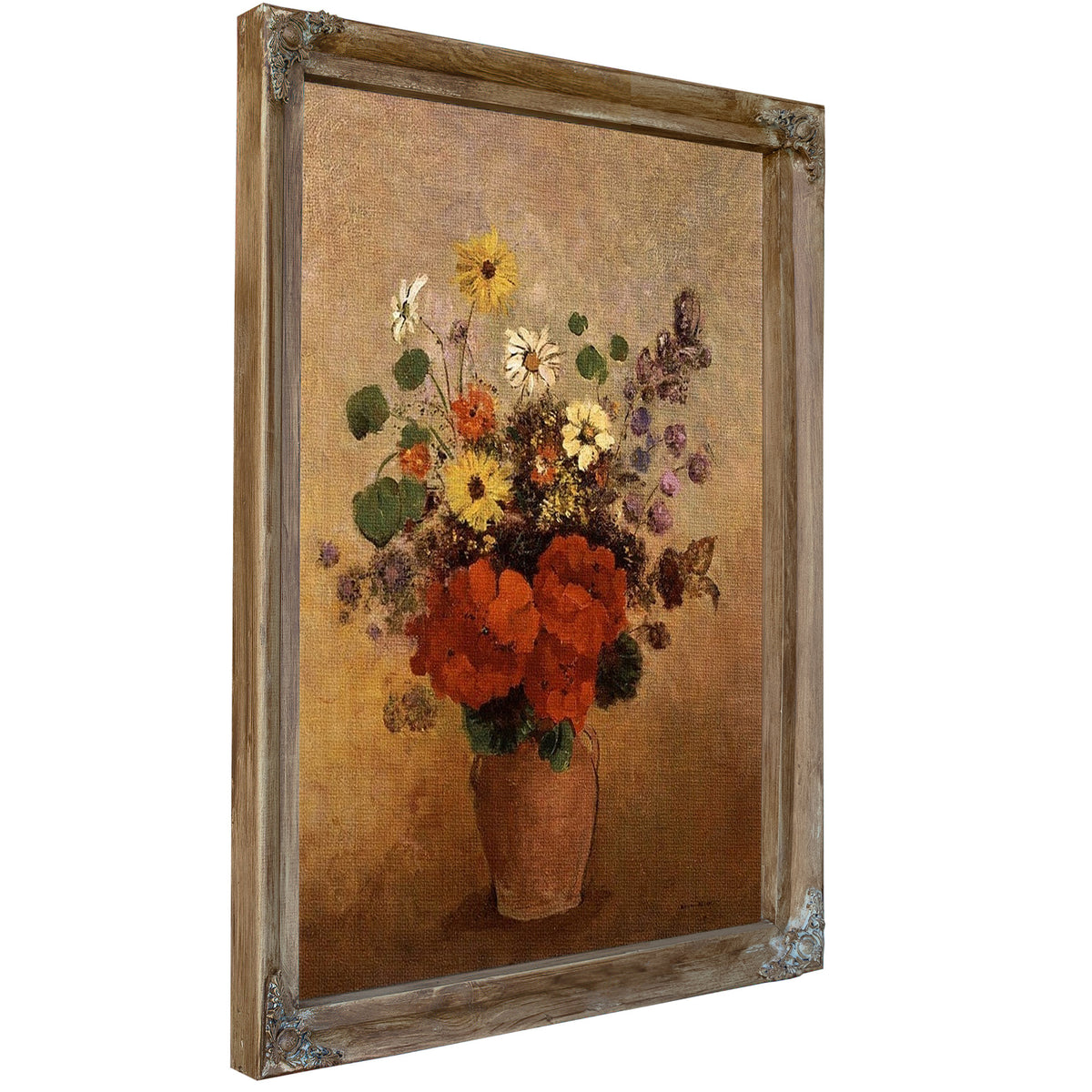 Flowers In A Vase By Odilon Redon