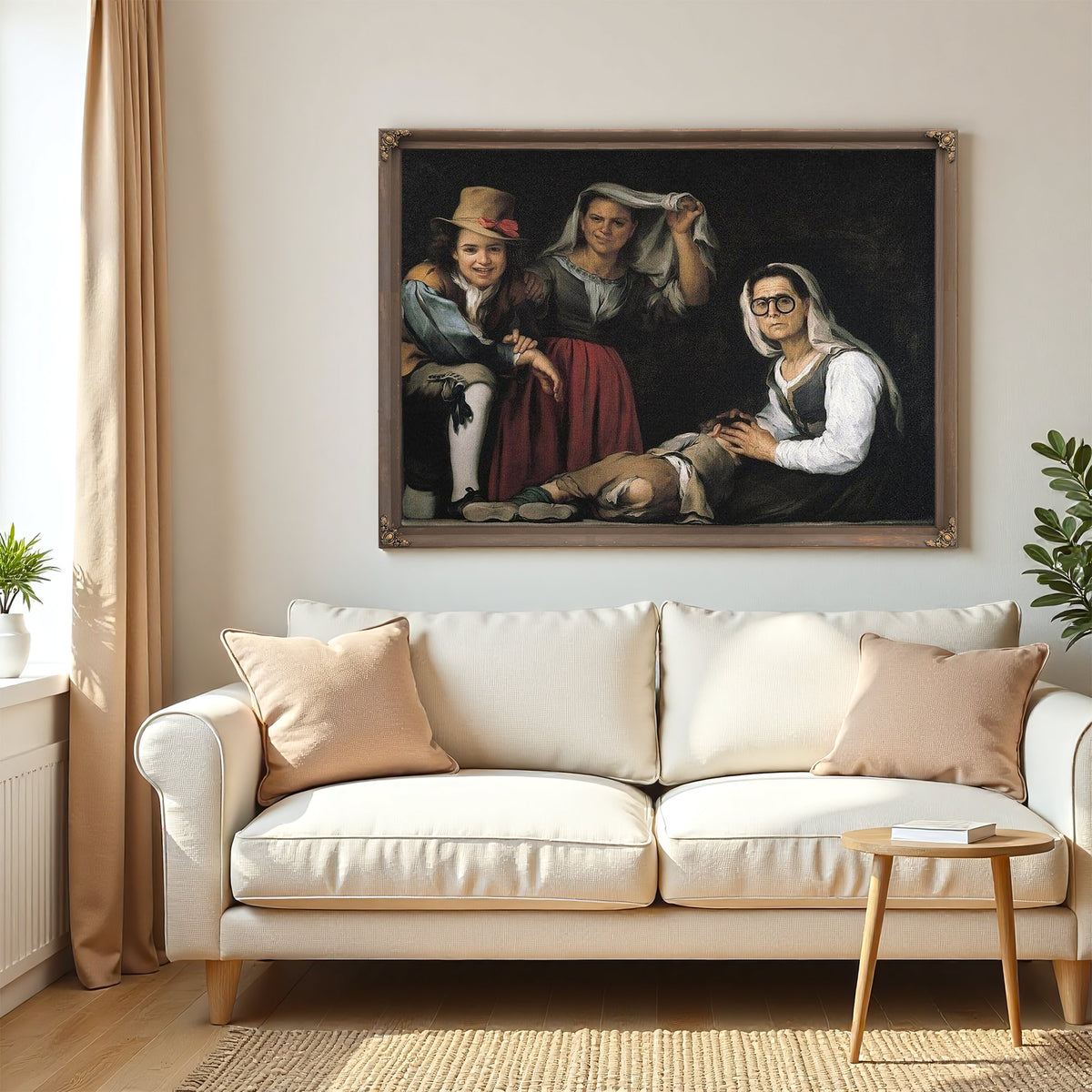 Four Figures On A Step By Bartolome Esteban Murillo