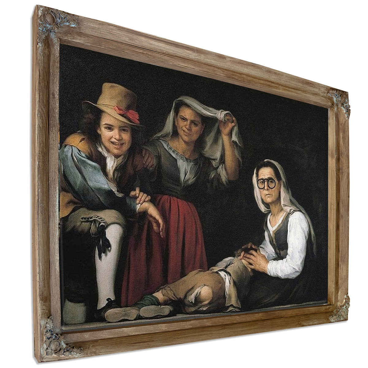 Four Figures On A Step By Bartolome Esteban Murillo