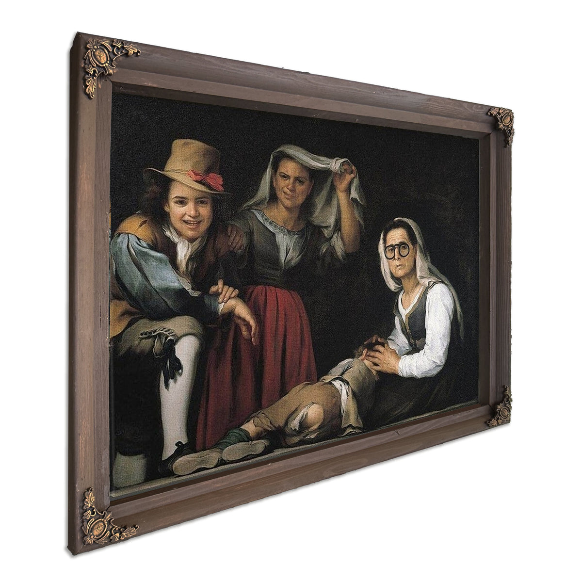 Four Figures On A Step By Bartolome Esteban Murillo