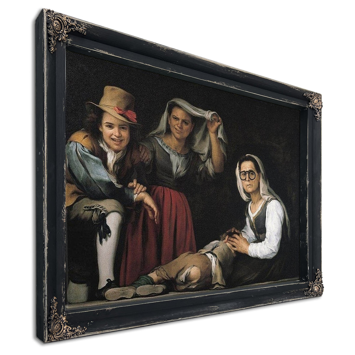 Four Figures On A Step By Bartolome Esteban Murillo