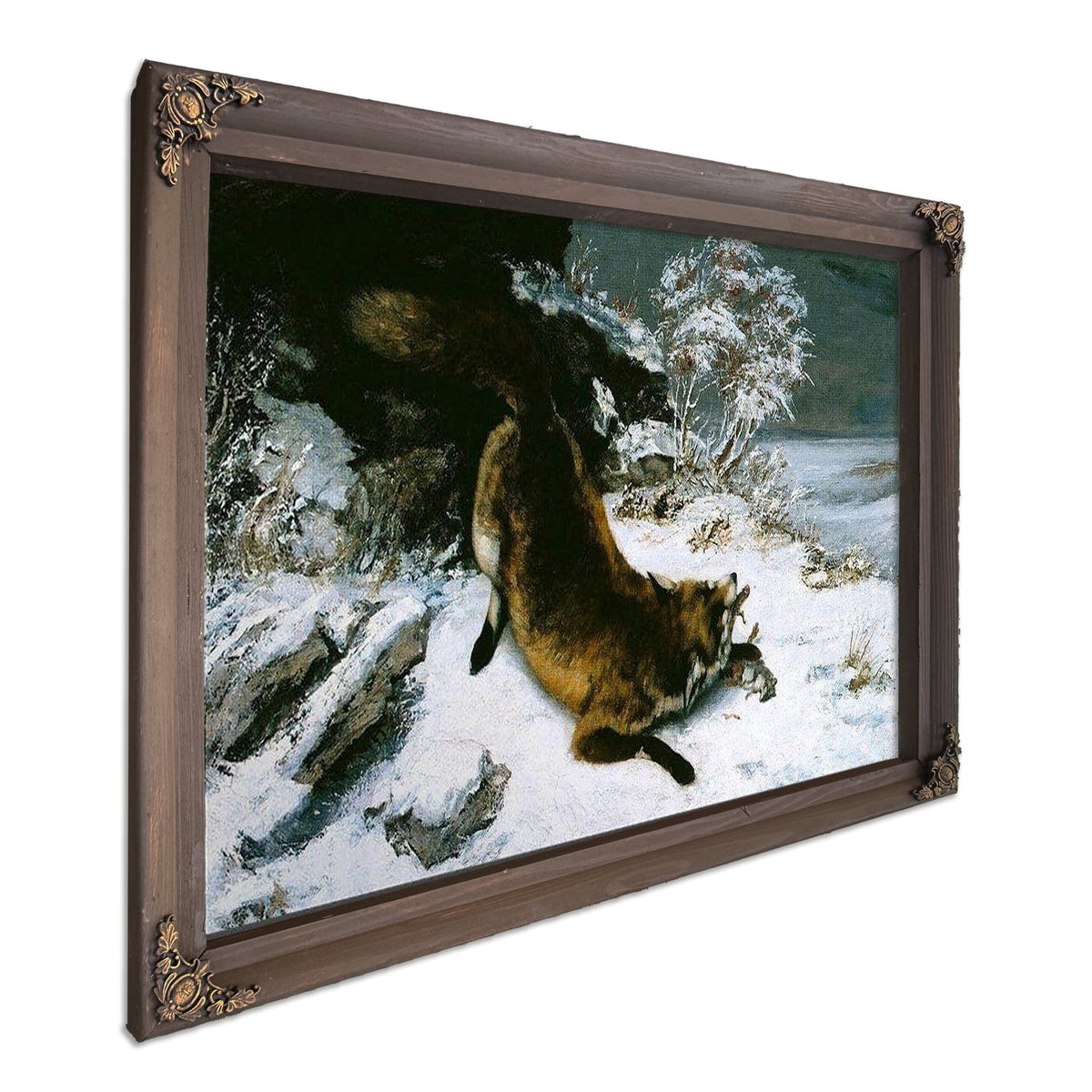 Fox In The Snow By Gusave Courbet