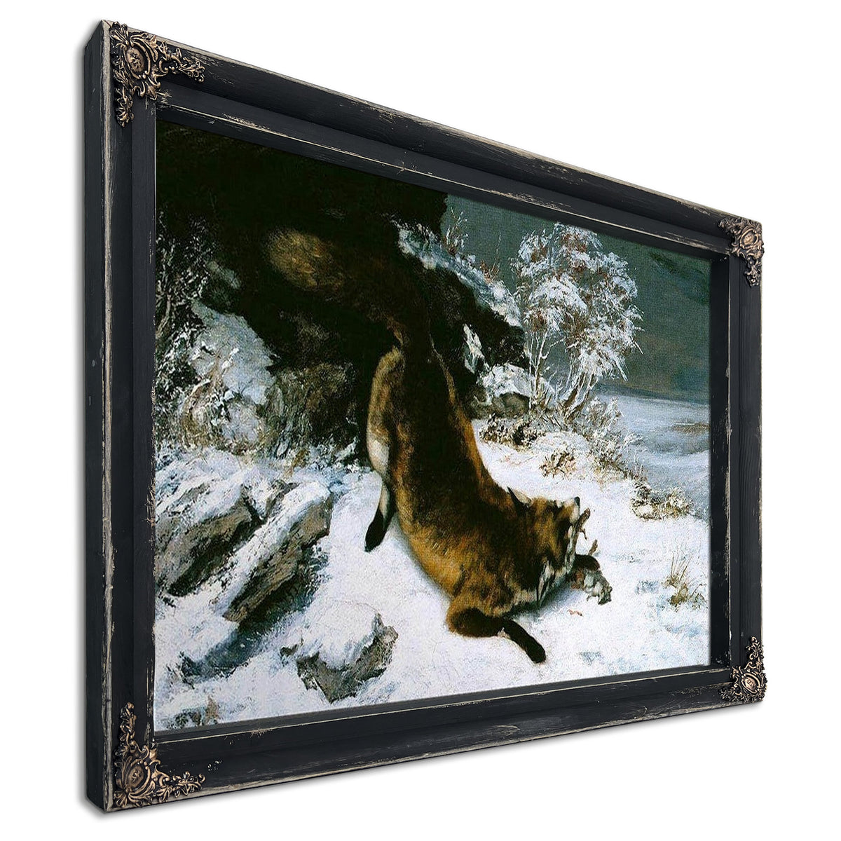 Fox In The Snow By Gusave Courbet
