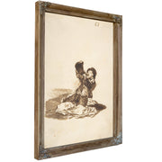 A Man the Ground Drinking a Wine Skin By Francisco de Goya