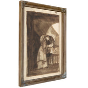 A Woman Talking to Priest a Covered By Francisco de Goya