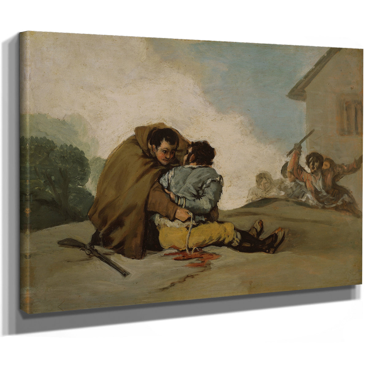 Friar Pedro Binds El Maragato a Rope C By Francisco de Goya