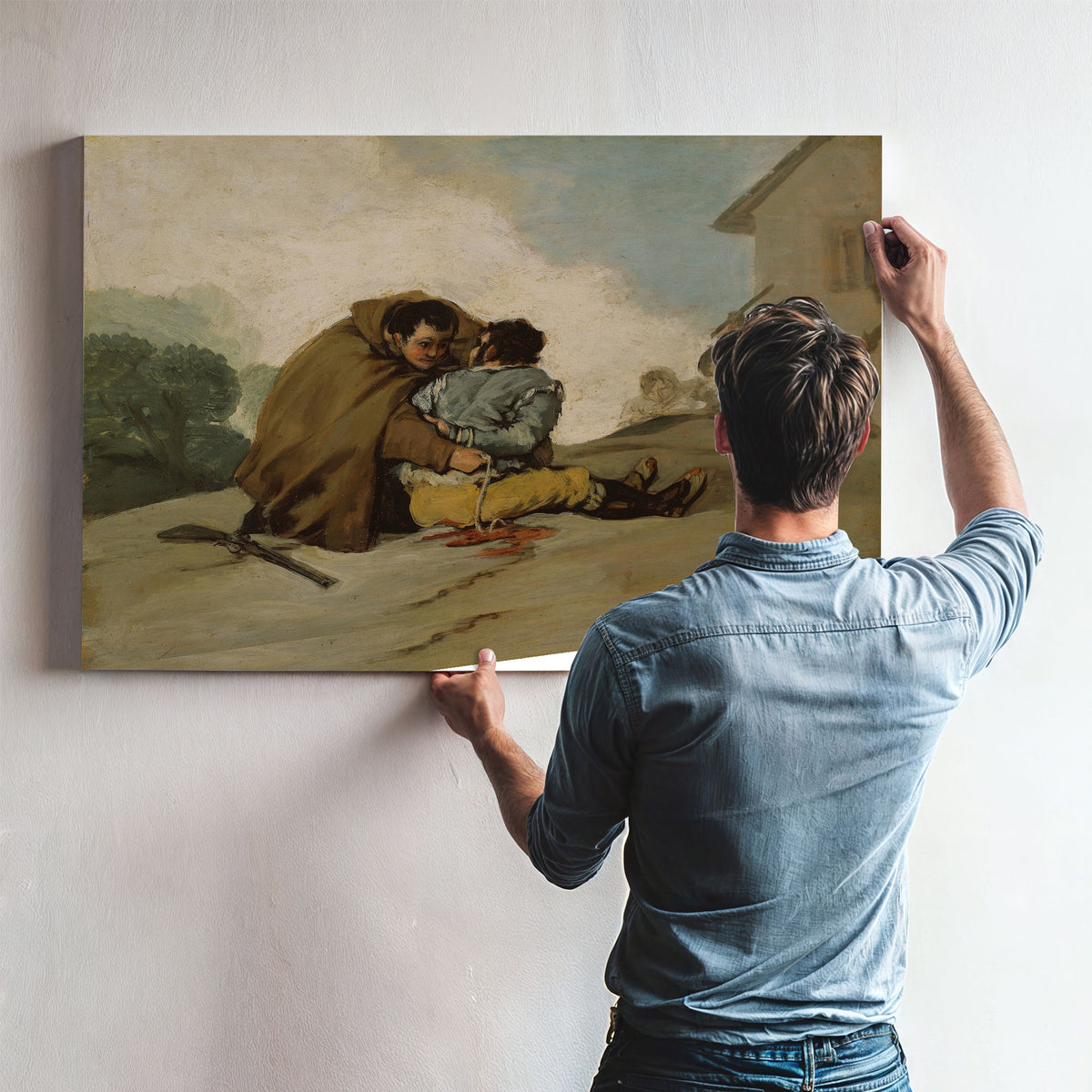 Friar Pedro Binds El Maragato a Rope C By Francisco de Goya