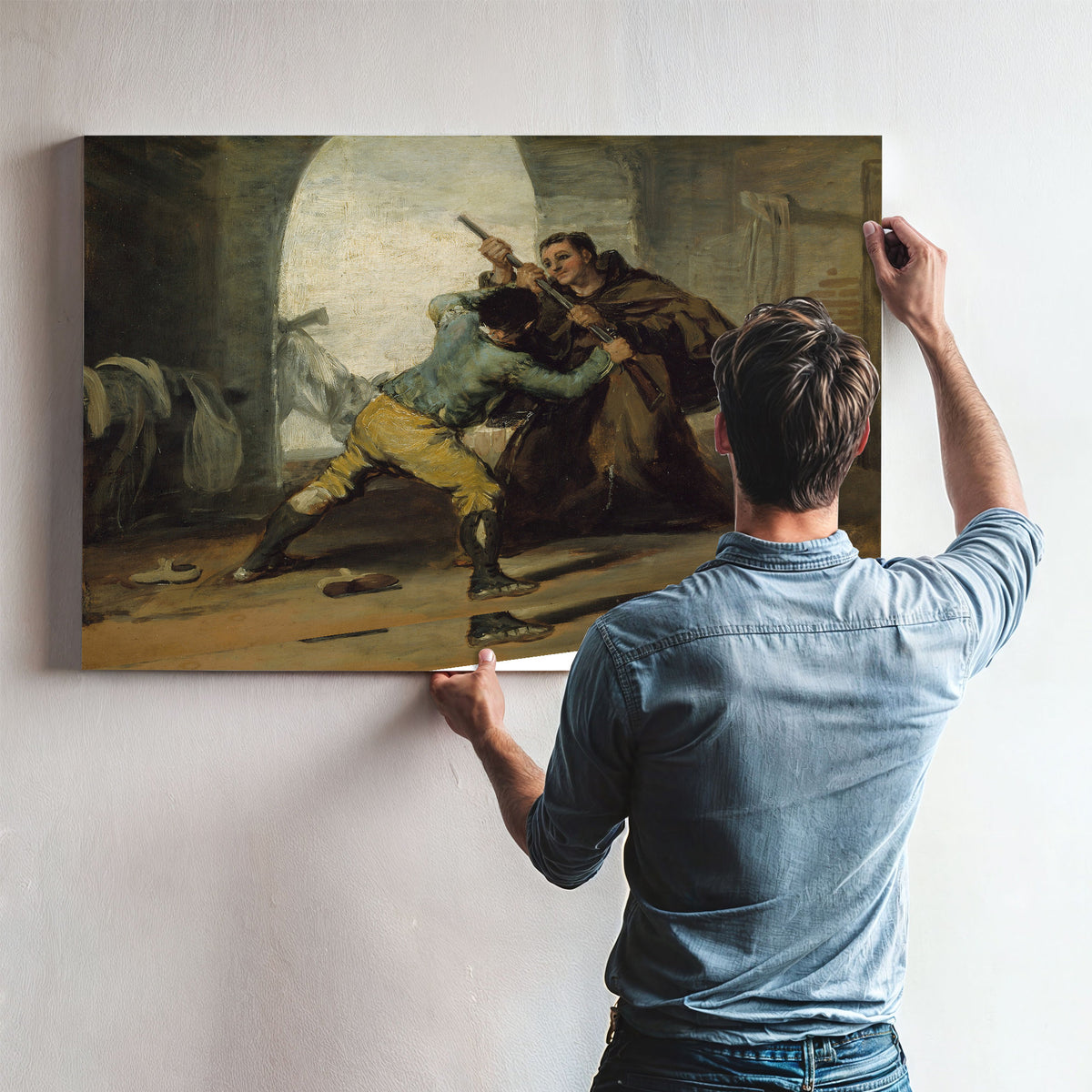 Friar Pedro Wrests Gun El Maragato C By Francisco de Goya