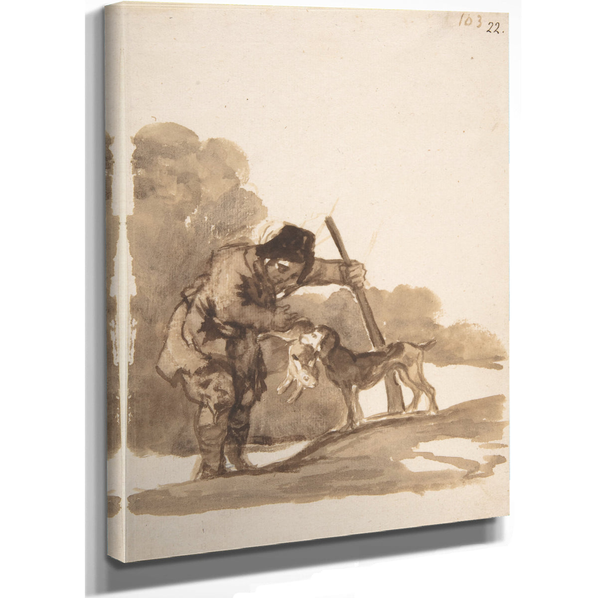 Rabbit Hunter a Retriever Ca 181220 By Francisco de Goya