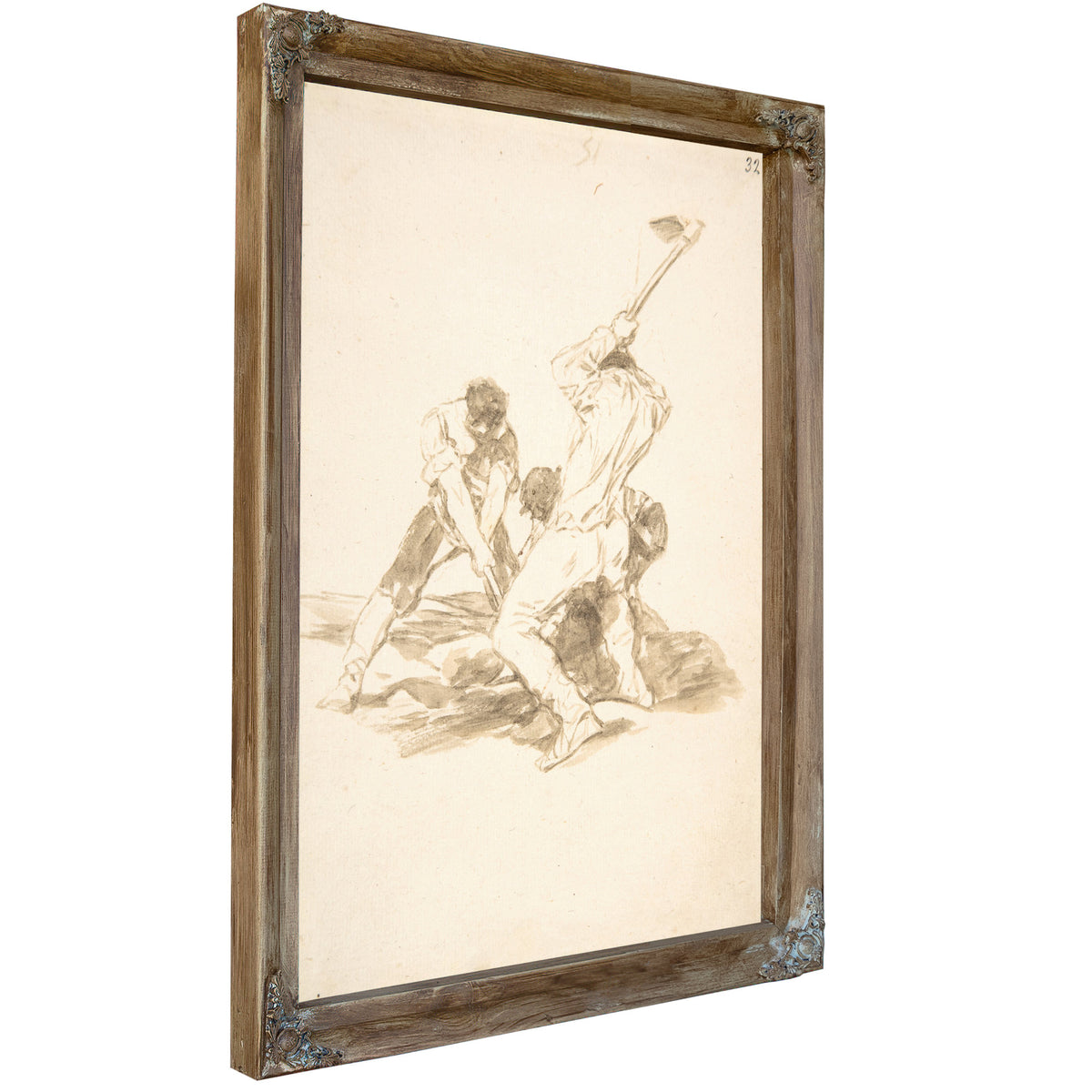 Three Men Digging Ca 181220 By Francisco de Goya