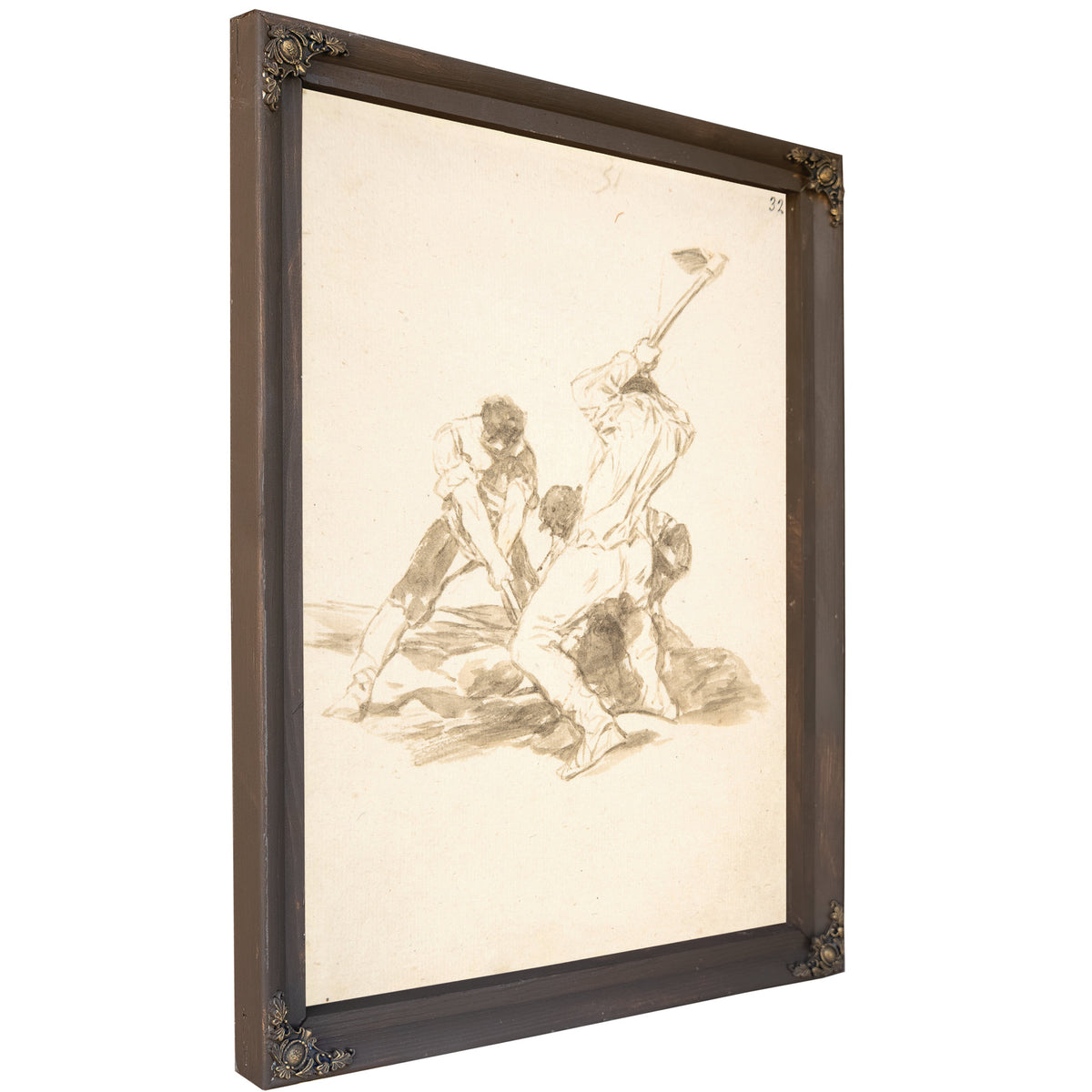 Three Men Digging Ca 181220 By Francisco de Goya