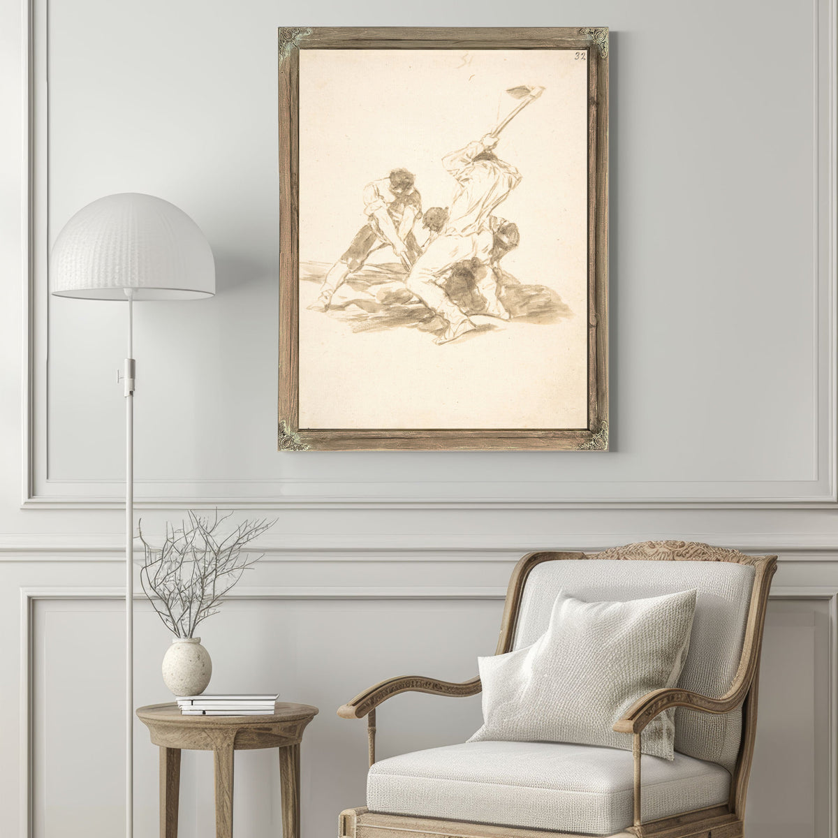 Three Men Digging Ca 181220 By Francisco de Goya