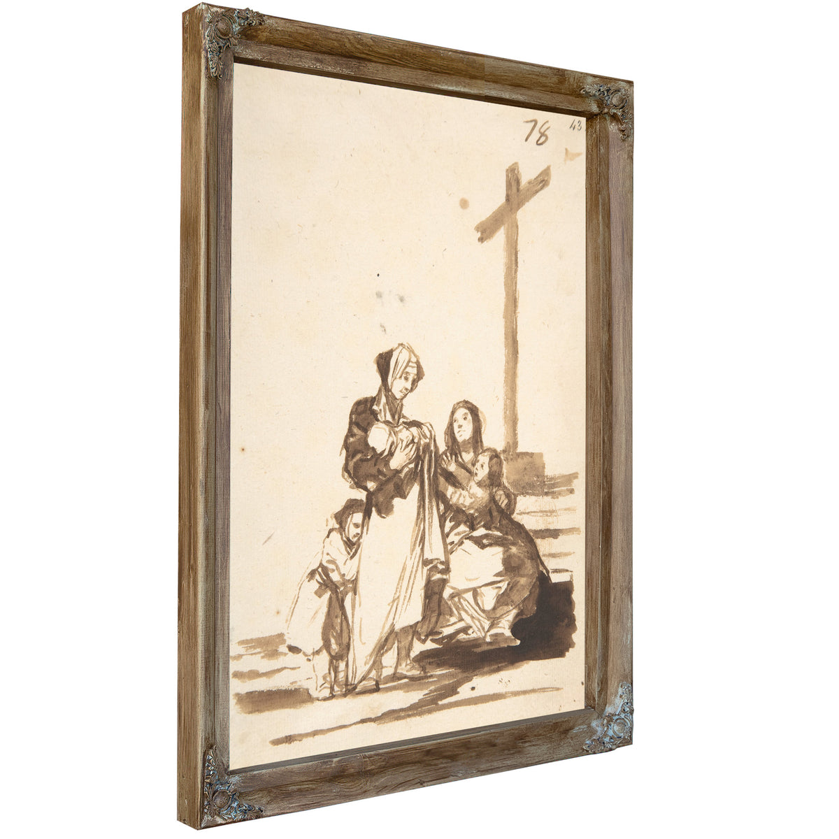 Women Children Near Cross Ca 181220 By Francisco de Goya