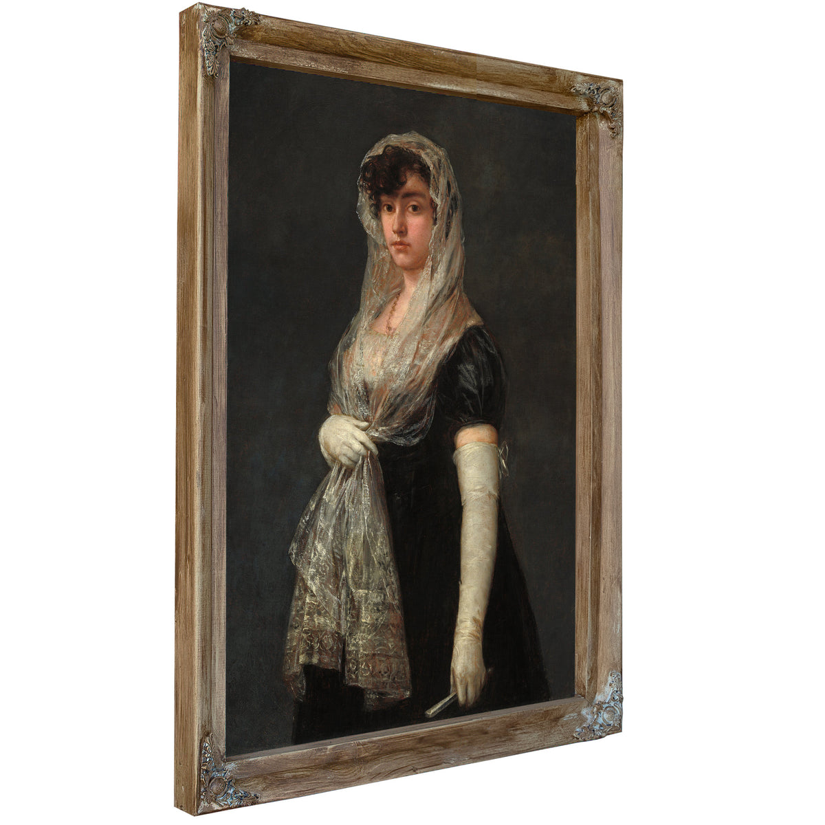 Young Lady Wearing Mantilla Basquina C By Francisco de Goya