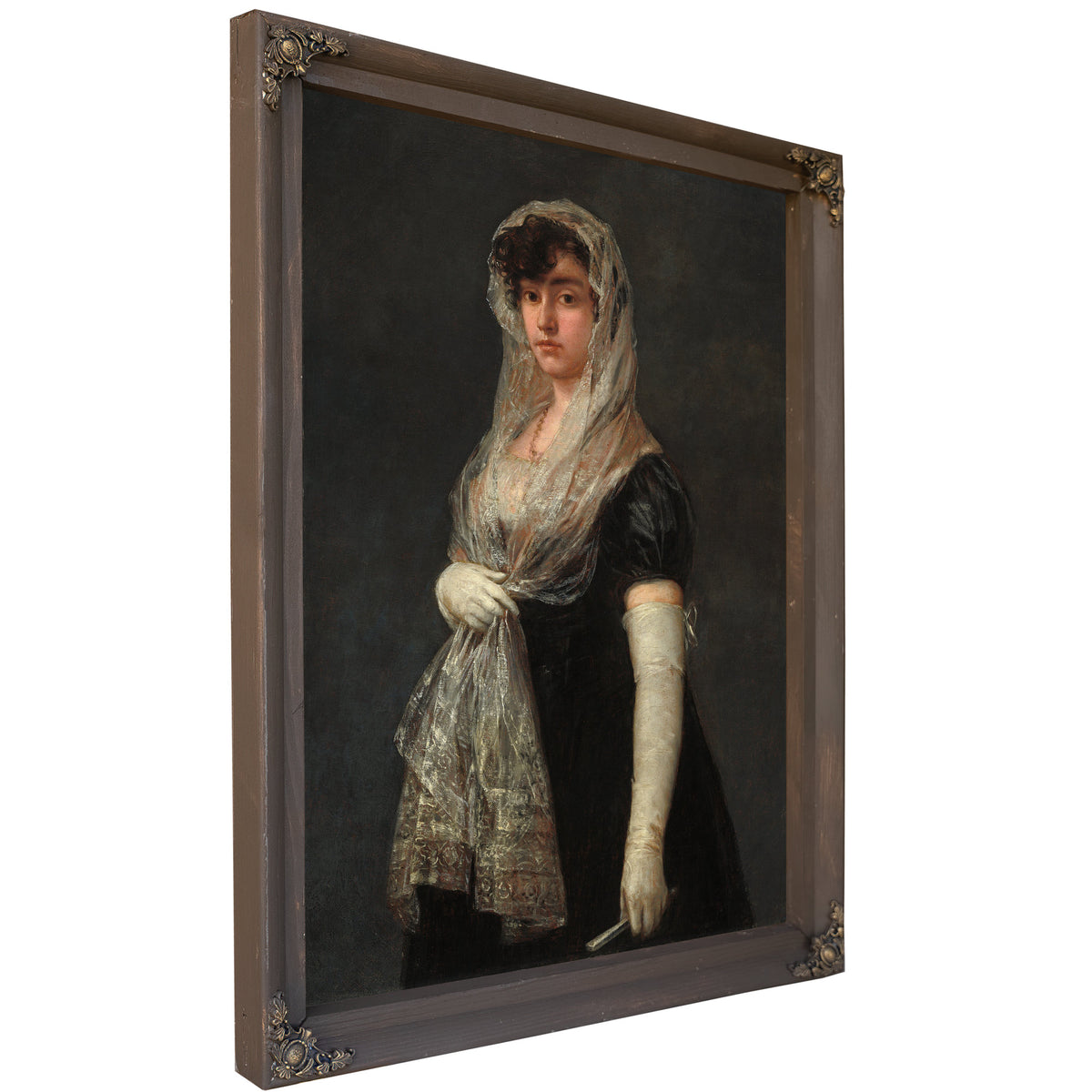 Young Lady Wearing Mantilla Basquina C By Francisco de Goya