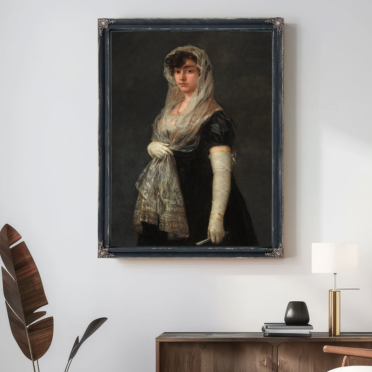 Young Lady Wearing Mantilla Basquina C By Francisco de Goya