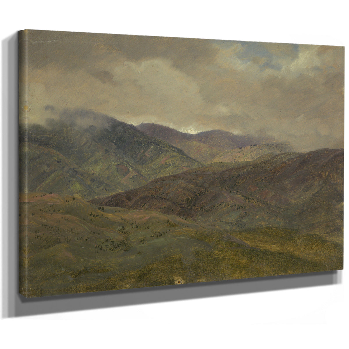Blue Hills Gray Clouds Jamaica By Frederic Edwin Church