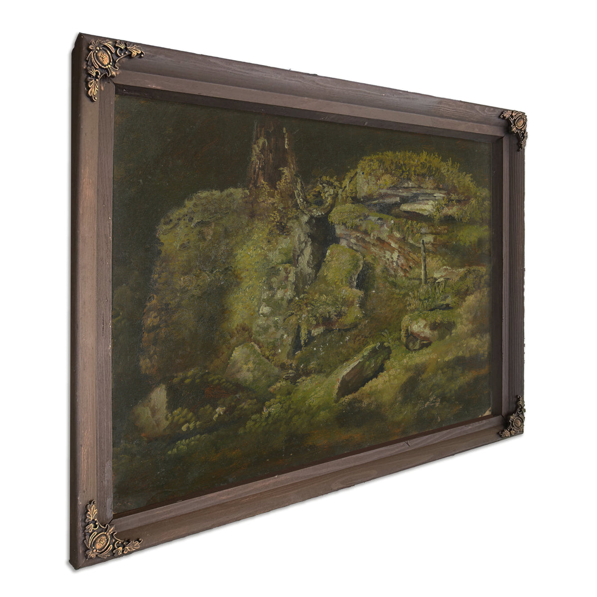 Boulder the Woods Ca 1845 By Frederic Edwin Church