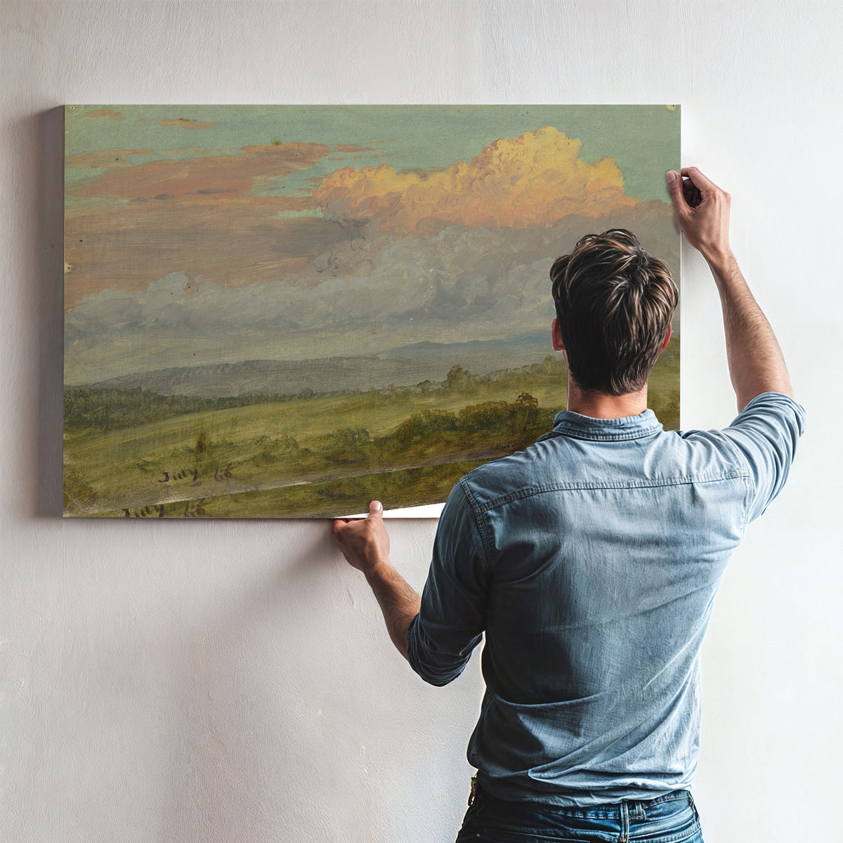 Clouds Hudson Valley New York July By Frederic Edwin Church