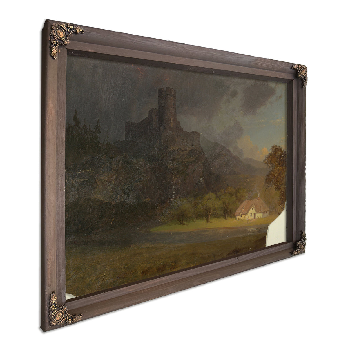English Castle Cottage Ca 1844 By Frederic Edwin Church